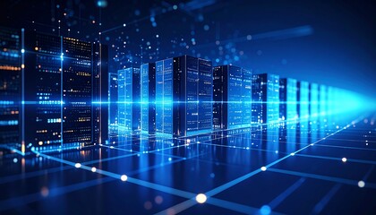 Futuristic server rack array