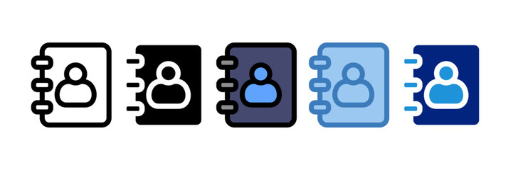 Address Book Icon Element For Design