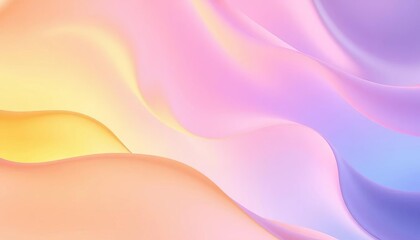 Obraz premium Soft, billowing ombre transitioning from warm yellows and pinks to cool blues and purples, yellow, backgrounds