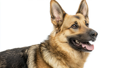 friendly and alert dog with beautiful coat, showcasing its expressive features and playful demeanor