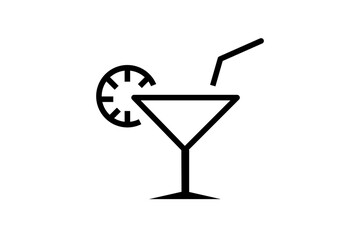 cocktail with ice and lime