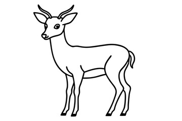 Minimalist Deer Line Art