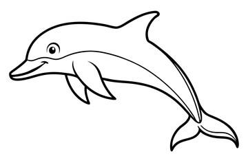 Minimalist Dolphin Vector