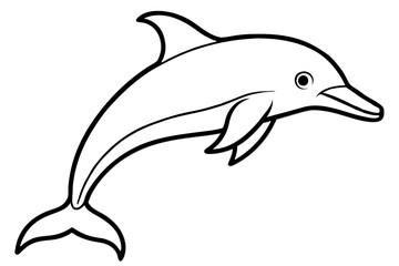 Minimalist Dolphin Vector