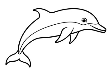 Minimalist Dolphin Vector