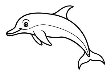 Minimalist Dolphin Vector
