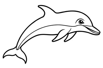 Minimalist Dolphin Vector
