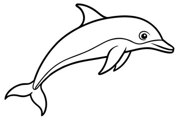 Naklejka premium Minimalist Dolphin Vector