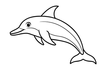 Minimalist Dolphin Vector