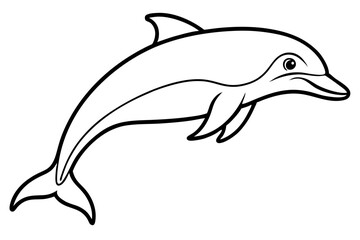 Minimalist Dolphin Vector
