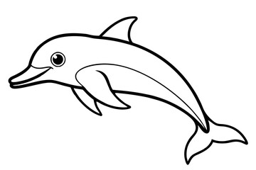 Minimalist Dolphin Vector