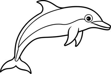 Minimalist Dolphin Vector