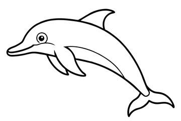 Minimalist Dolphin Vector