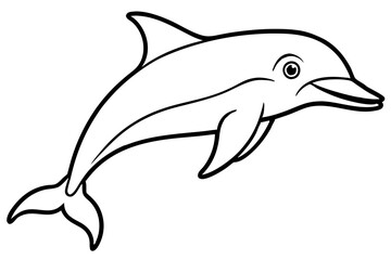 Minimalist Dolphin Vector
