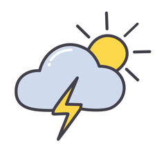 Simple and Clean Weather Symbols – Vector Illustration
