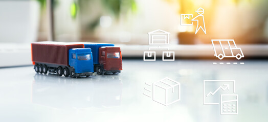 Logistics and delivery strategy with miniature trucks