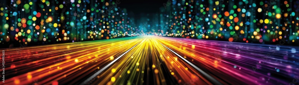 Aufkleber investment strategy and savings efficiency for goals concept. vibrant abstract lights creating a col