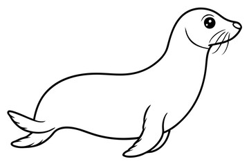 Minimalist Seal Vector
