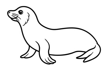 Minimalist Seal Vector