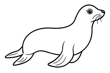 Minimalist Seal Vector