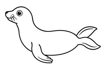 Minimalist Seal Vector
