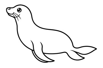 Minimalist Seal Vector