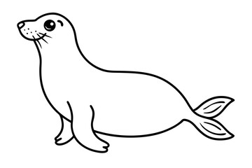 Minimalist Seal Vector