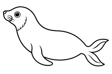 Minimalist Seal Vector