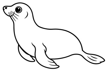Minimalist Seal Vector