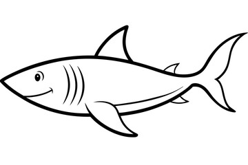 Minimalist Shark Vector