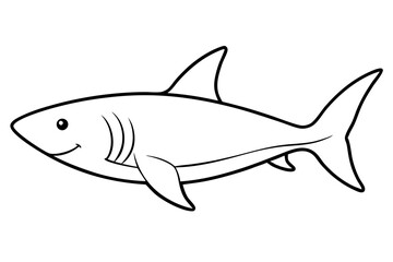 Minimalist Shark Vector