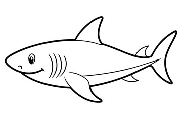 Minimalist Shark Vector