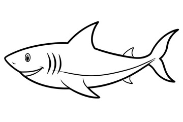Minimalist Shark Vector