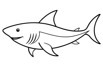 Minimalist Shark Vector