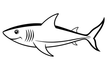 Minimalist Shark Vector