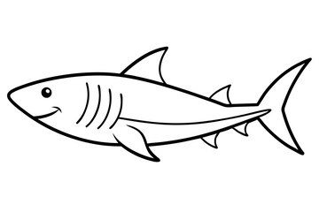 Minimalist Shark Vector