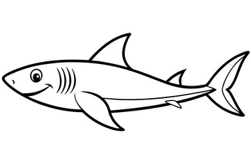 Minimalist Shark Vector