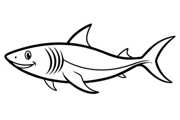 Minimalist Shark Vector