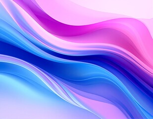 Vibrant abstract background featuring flowing waves in shades of blue and pink, creating a dynamic and harmonious visual effect with smooth gradients.