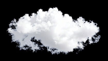White cloud fluffy vapor floating in dark background soft and dreamy isolated atmospheric tranquil airy natural peaceful