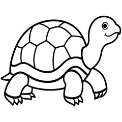 Minimalist Tortoise Line Art