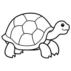Minimalist Tortoise Line Art