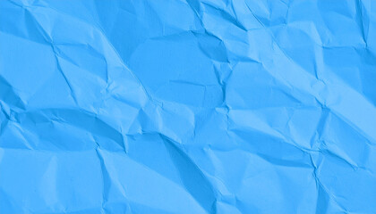 Obraz premium Blue crinkled paper texture background, seamless loop, ideal for creative design, abstract art, and digital wallpaper, evoking calm and modern feeling