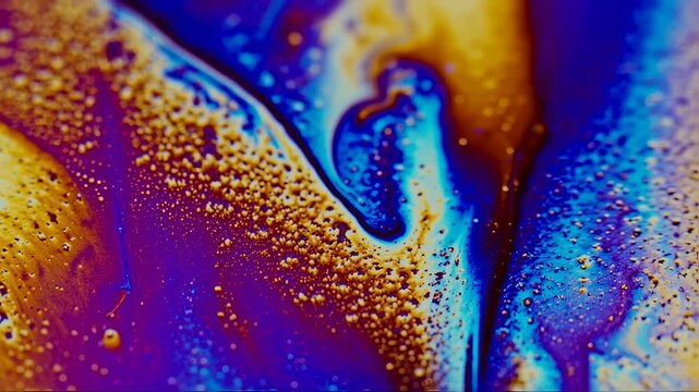 Macro Abstract of Soap Film Iridescence with Dynamic Colorful Patterns and textures