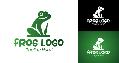 Minimalist Frog Logo for Clean Business Branding and Identity Design