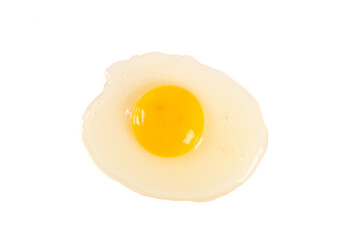 raw egg ingredient isolated on white background