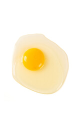 raw egg ingredient isolated on white background