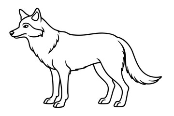Wild Wolf Outline