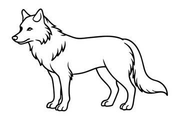Wild Wolf Outline