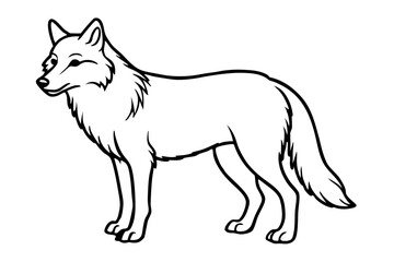 Wild Wolf Outline